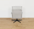 Fauteuil inclinable et ottoman en cuir Leif