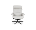Fauteuil inclinable et ottoman en cuir Leif