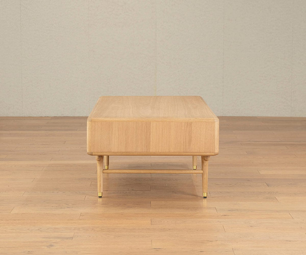 Table basse de rangement Hendrick II - Chêne blanc
