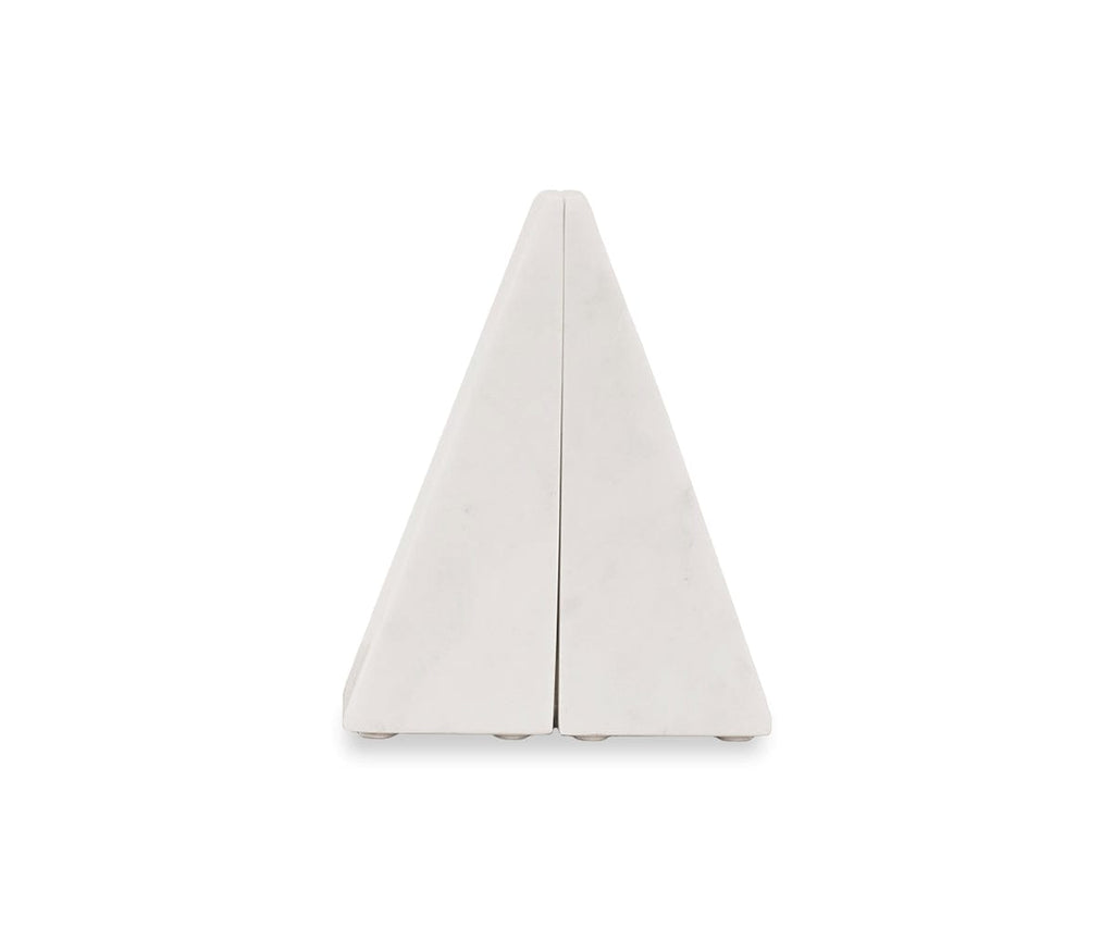 Serre-livres en marbre blanc Adia
