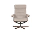 Fauteuil inclinable et ottoman en cuir Steffen