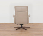 Fauteuil inclinable et ottoman en cuir Steffen